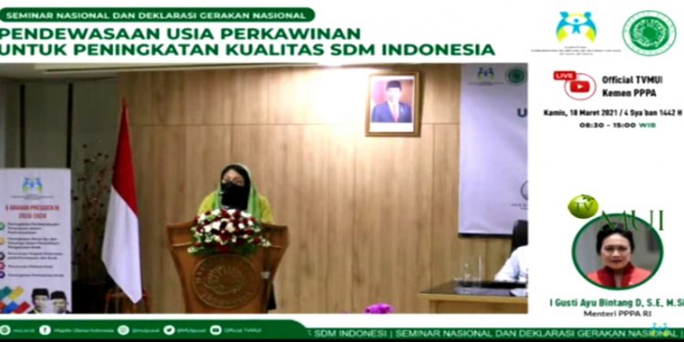 Menteri PPA Deklarasi Pendewasaan Usia Perkawinan MUI Menyelamatkan