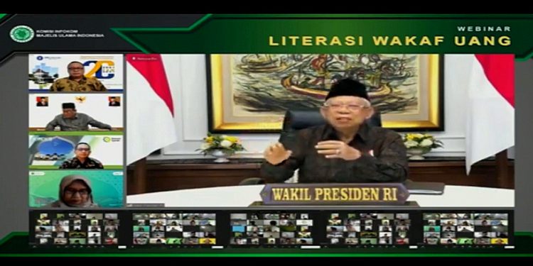 Di Webinar MUI, Wapres: Wakaf Uang Bukan untuk Pemerintah, tapi Umat
