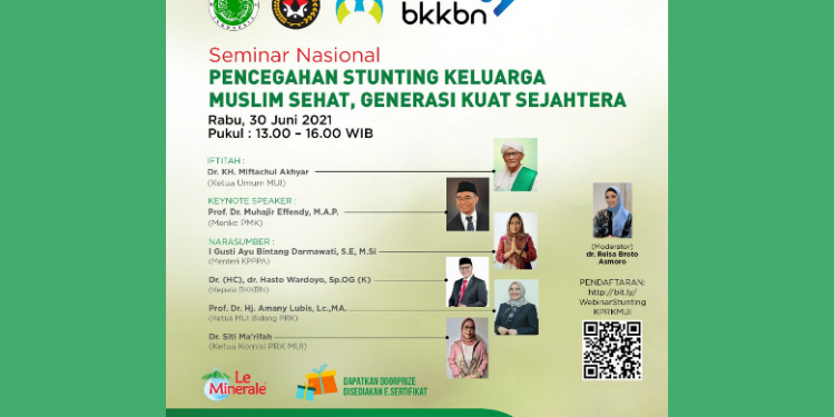 Peringati Hari Keluarga Nasional, Komisi PRK MUI akan Gelar Webinar Nasional Cegah Stunting