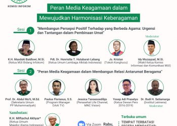 Komisi Infokom MUI dan Institut Leimena Gelar Sarasehan Virtual Jurnalis Lintas Agama