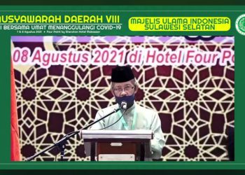 Dipilih Aklamasi, AGH Nadjamudin Ketua Umum MUI Sulsel Periode 2021-2026