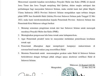 ini-surat-rekomendasi-mui-sulsel-antisipasi-penyakit-mulut-dan-kuku-hewan-kurban