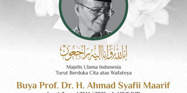 Buya Syafi’i Maarif Wafat, MUI: Dedikasi Beliau untuk Umat dan Bangsa Harus Diteladani
