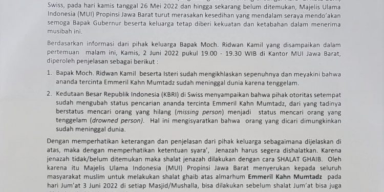 jumat-ini,-mui-jabar-ajak-shalat-gaib-untuk-putra-ridwan-kamil