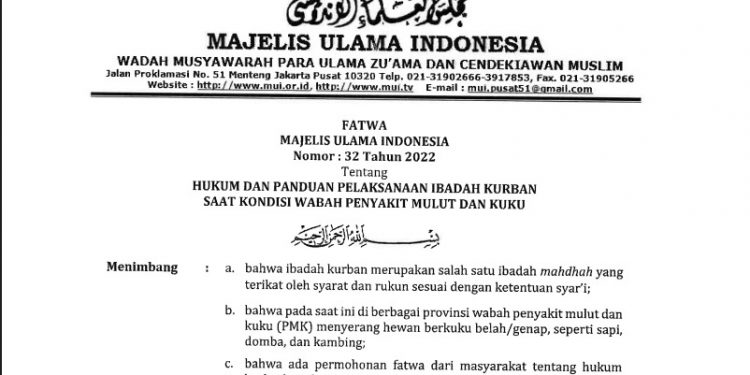 ini-fatwa-mui-tentang-hukum-hewan-kurban-saat-wabah-pmk