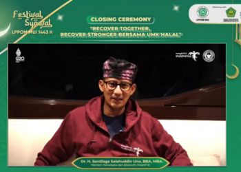 Sandiaga Uno: Sertifikasi Halal Gratis LPPOM MUI Bantu Pulihkan UMKM Pasca-Covid-19