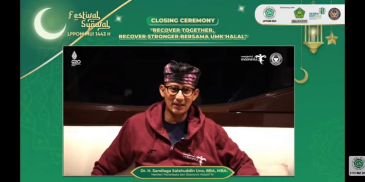 Sandiaga Uno: Sertifikasi Halal Gratis LPPOM MUI Bantu Pulihkan UMKM Pasca-Covid-19