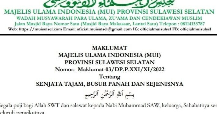 busur-resahkan-warga,-mui-sulsel-keluarkan-maklumat,-ini-isinya