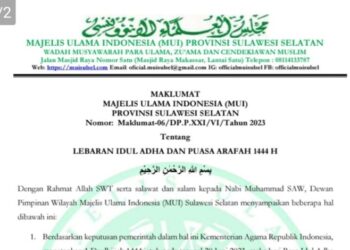 mui-sulsel-rilis-maklumat-idul-adha-dan-puasa-arafah,-ini-isinya